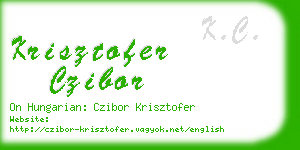 krisztofer czibor business card